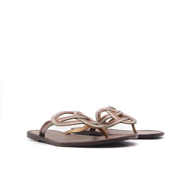 Bottega Veneta Leather Thong Braided Design Sandals 39 - Picture 2 of 11